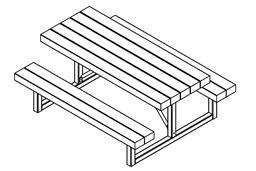 Table Model 75-113 plan view