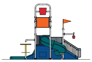 Water Play Structure Model 2704-103 plan view