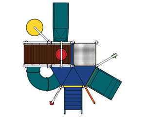 Water Play Structure Model 2704-103 plan view