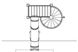 Drop Slide Pool Slide Model 5008 plan view