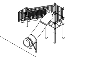 Drop Slide Pool Slide Model 5009