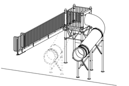 Drop Slide Pool Slide Model 5023 - Phase 1 - plan view