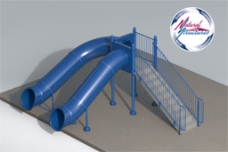 Double Flume Pool Slide Model 1800-81