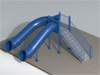 Double Flume Pool Slide Model 9116