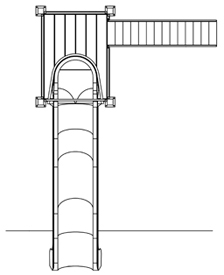 Drop Slide Pool Slide Model 1801 plan view