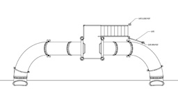 Double Flume Pool Slide Model 9305 plan view