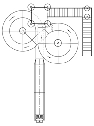 Polyethylene Flume Water Slide Model 1617 with Exit Lane plan view