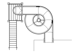 Fiberglass Water Slide Model 1815