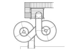 Fiberglass Water Slide Model 1820 plan view