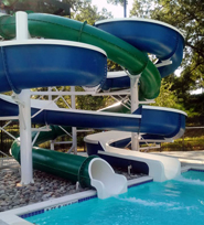 Double Fiberglass Flume Water Slide Model 1865-32