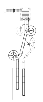 Combination Flume Water Slide Model 1918 Plan View