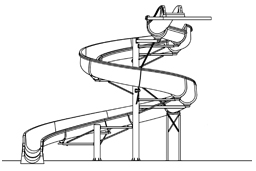 Fiberglass Water Slide Model 1936 plan view