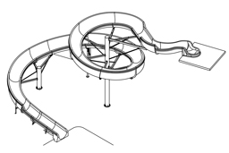 Fiberglass Water Slide Model 1936 plan view