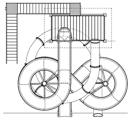 Combination Flume Water Slide Model 1865 plan view