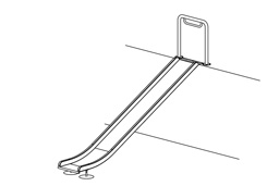 Custom Stainless Steel Embankment Slide Model SS-EMS0602-BM-M30° plan view